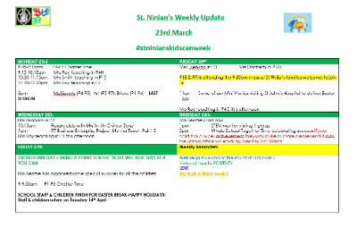 Weekly update 23rd March